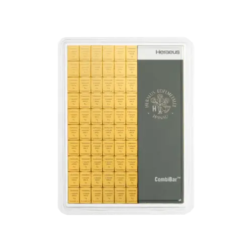 100 x 1 gram gouden Heraeus CombiBar